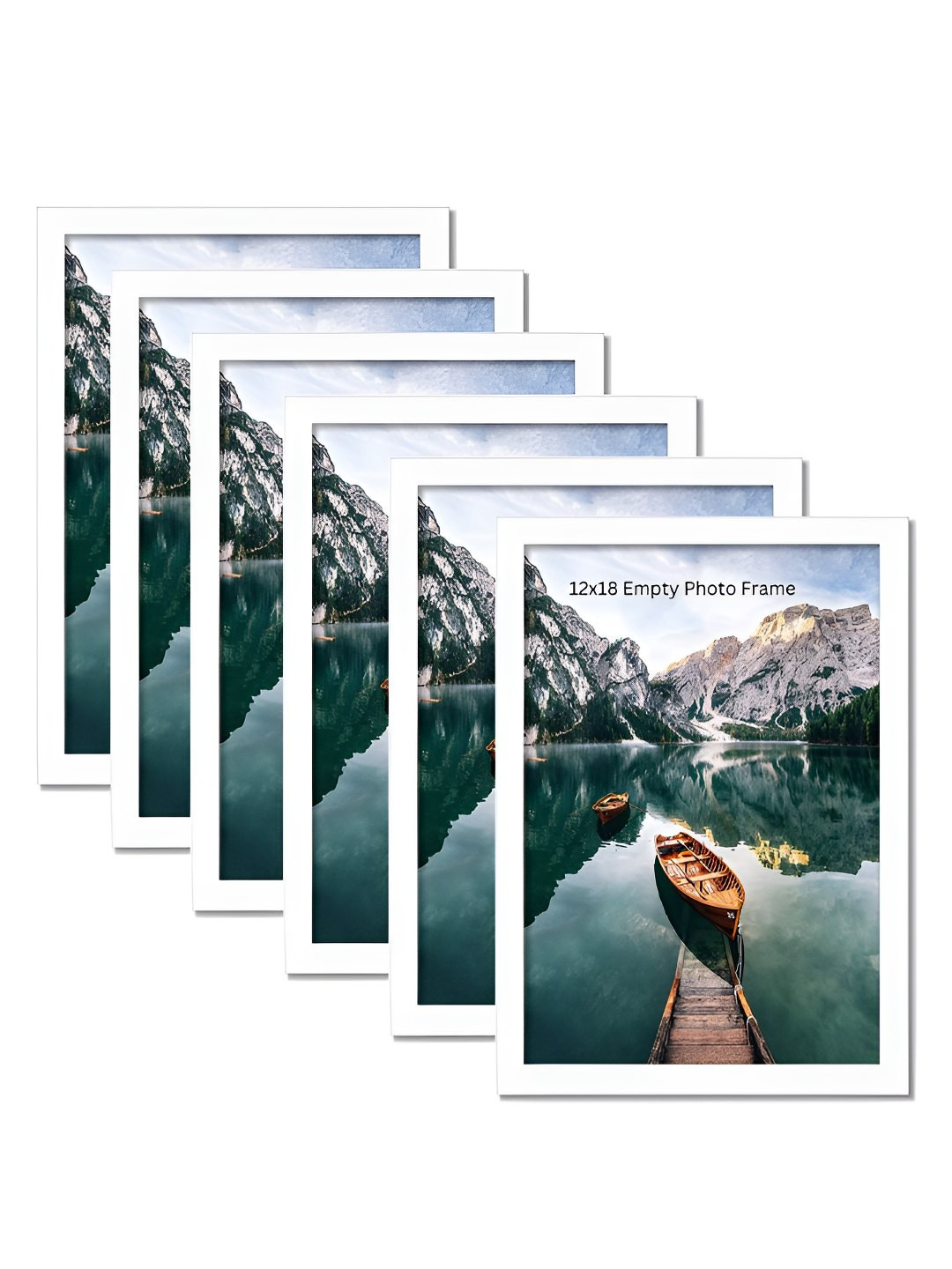 

AbhiKalpya Art Studio-Get a vibe White 6 Pcs Wall Photo Frames