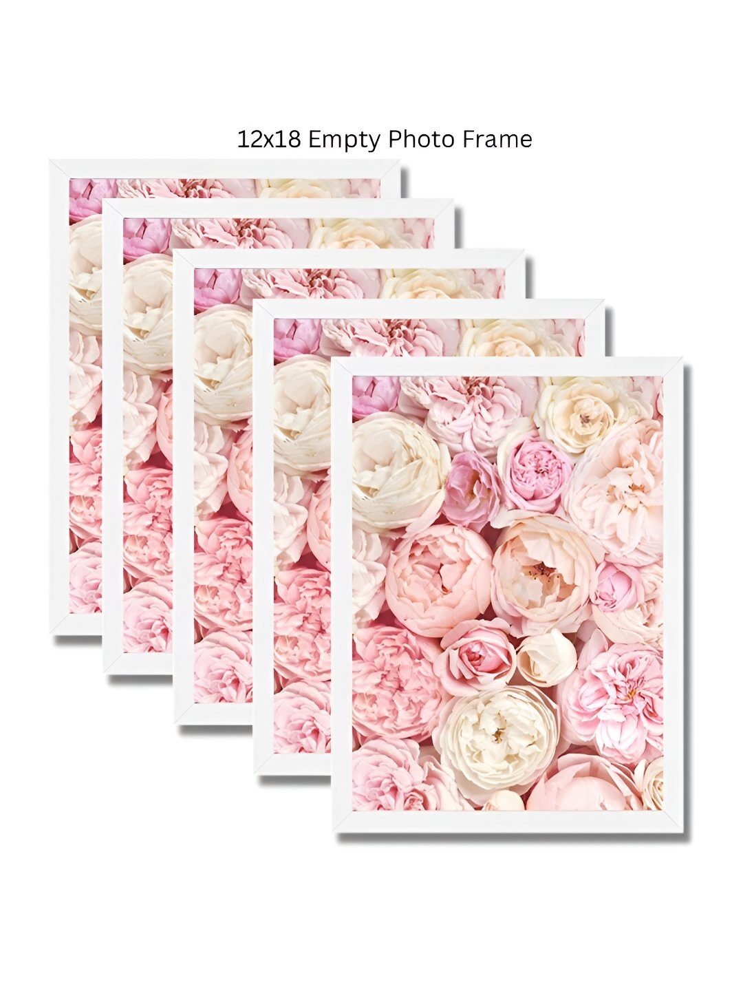 

AbhiKalpya Art Studio-Get a vibe White 5 Pcs Wall Photo Frames