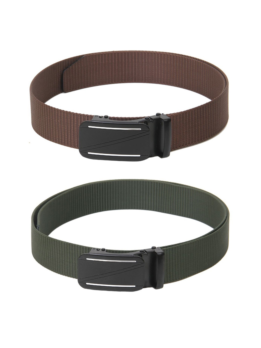 

Calvadoss Men Set of 2 Textured Belt, Brown