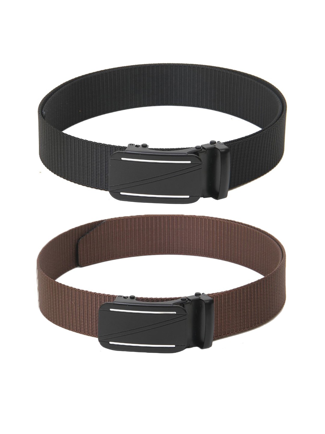 

Calvadoss Men Set of 2 Textured Belt, Black