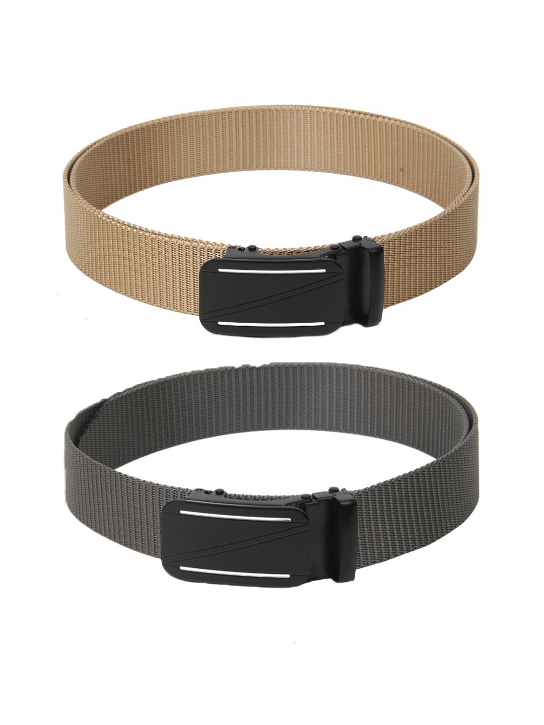 

Calvadoss Boys Set Of 2 Textured Belts, Beige