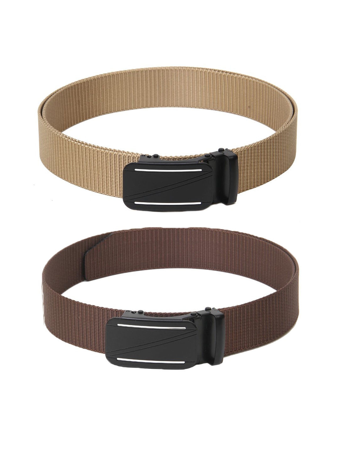 

Calvadoss Boys Set Of 2 Textured Belts, Beige