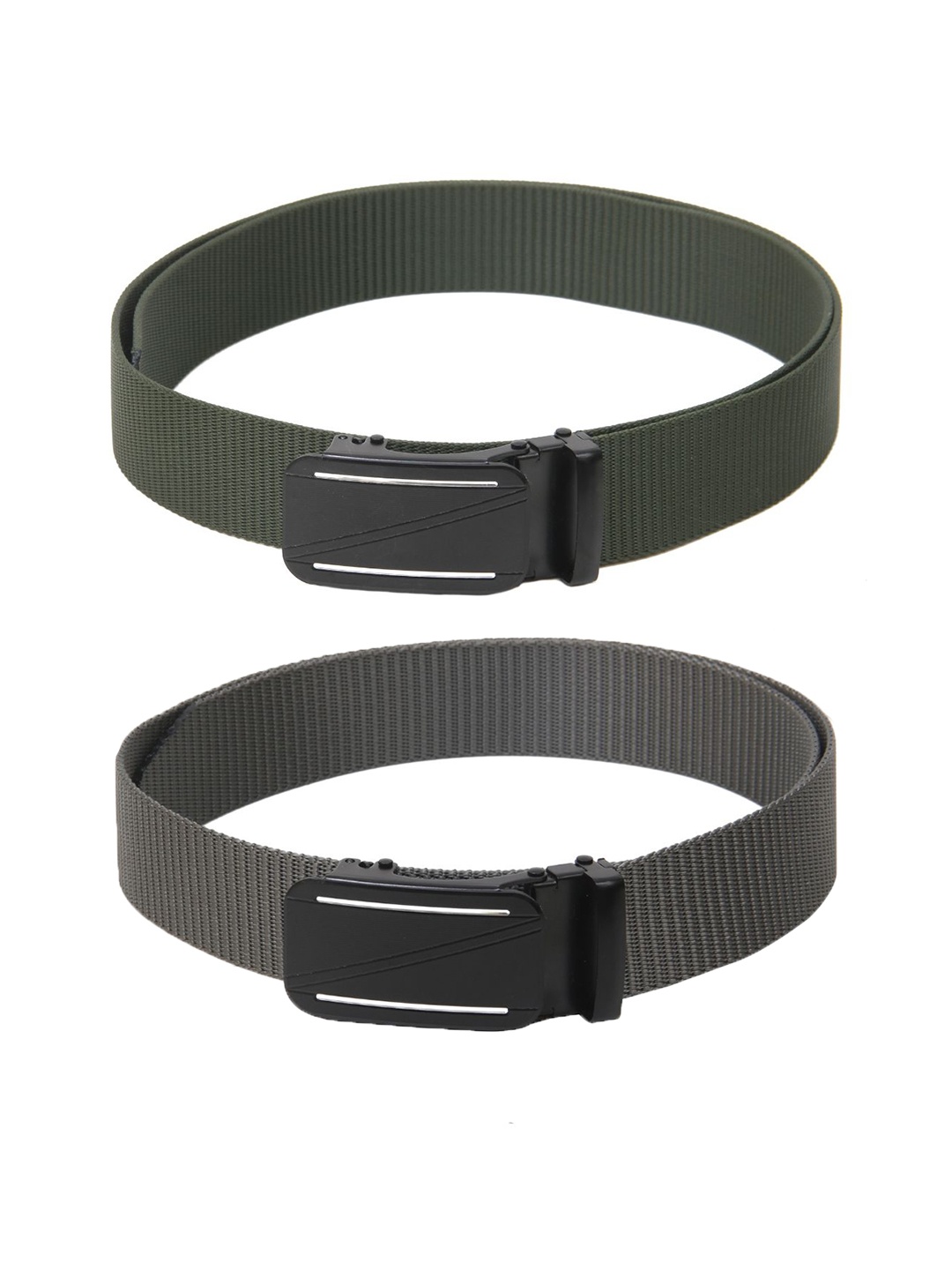 

Calvadoss Boys Set Of 2 Textured Belts, Green