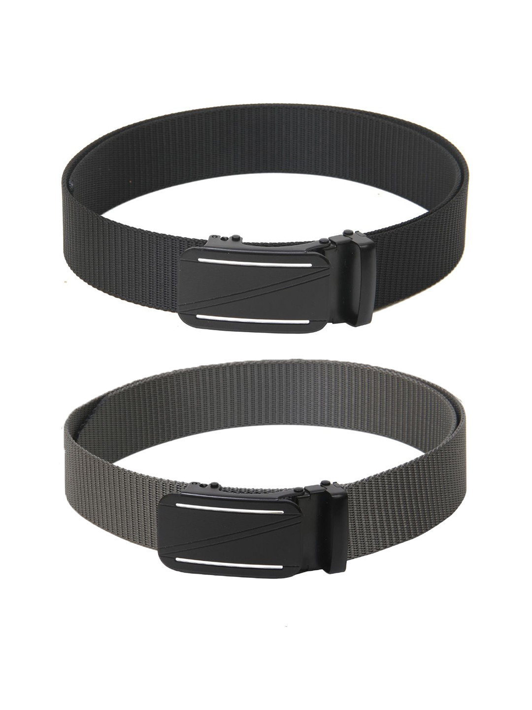 

Calvadoss Boys Set Of 2 Textured Belts, Black