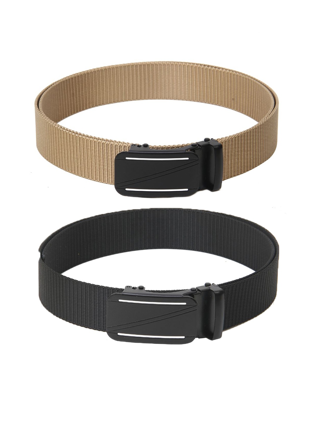 

Calvadoss Boys Set Of 2 Textured Canvas Belt, Beige