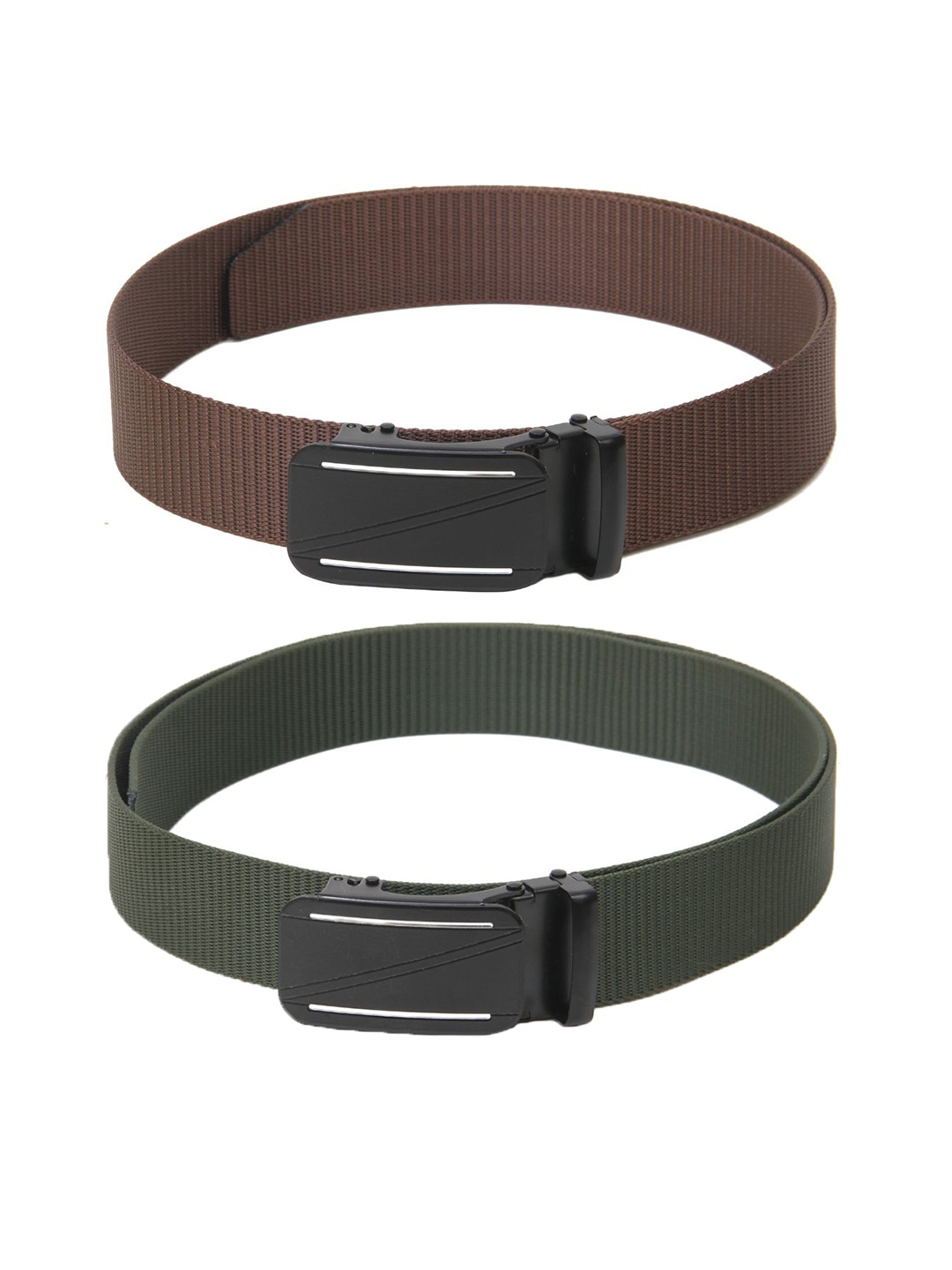 

Calvadoss Boys Set Of 2 Textured Canvas Belts, Brown