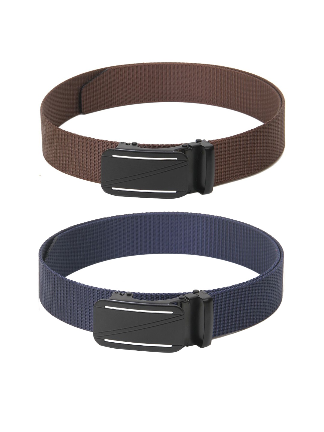 

Calvadoss Women Set Of 2 Textured Canvas Belts, Brown