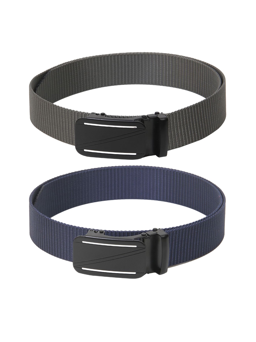 

Calvadoss Women Set Of 2 Textured Wide Belts, Grey