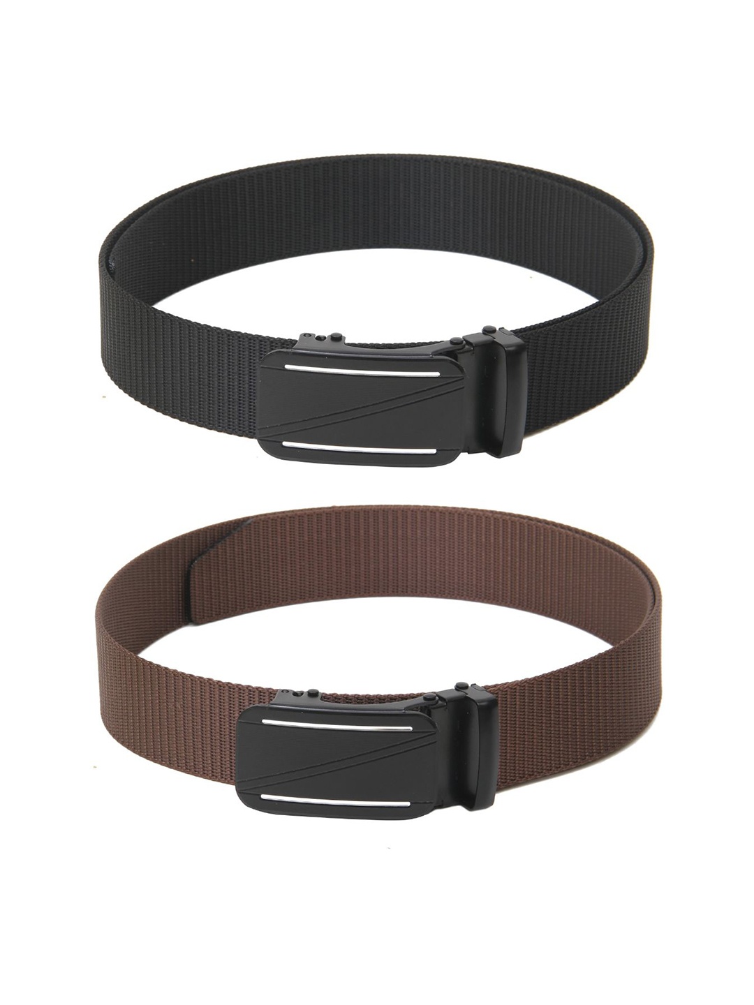 

Calvadoss Girls Set Of 2 Textured Belts, Black