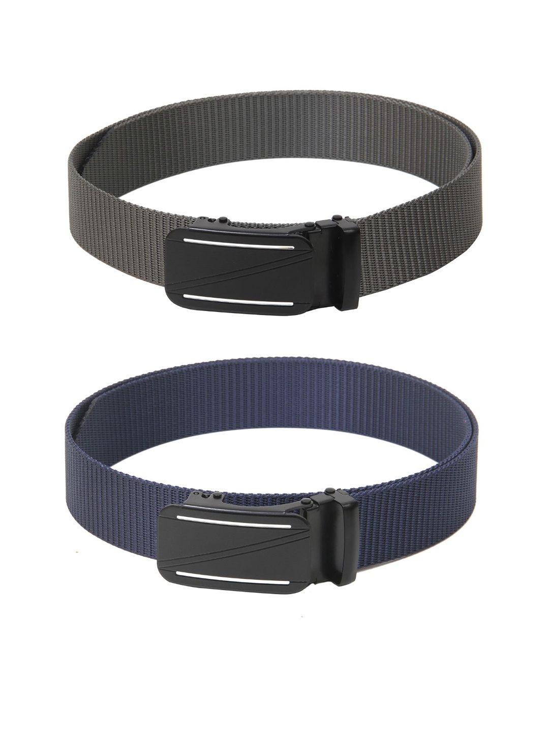 

Calvadoss Girls Set of 2 Textured Belts, Grey