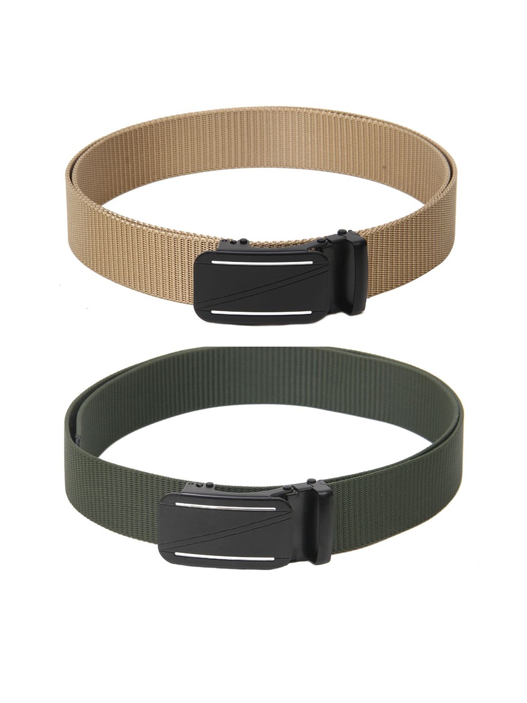 

Calvadoss Girls Set Of 2 Textured Canvas Belts, Beige