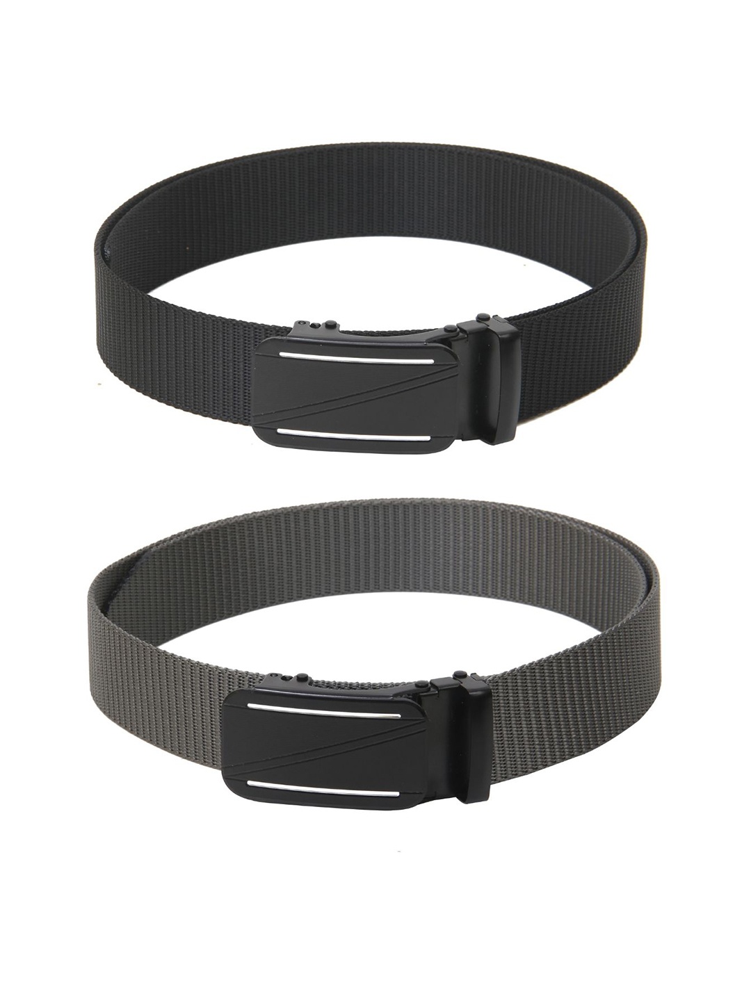 

Calvadoss Girls Set Of 2 Textured Belt, Black