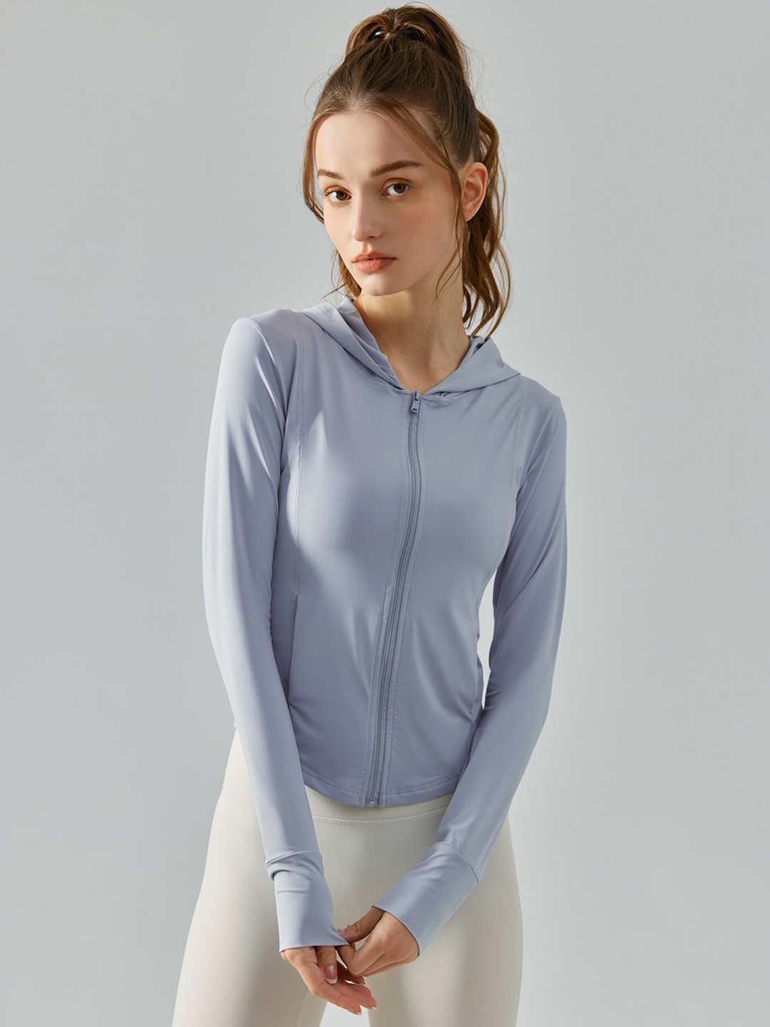 JC Collection Hooded Lightweight Sporty Jacket, Blue