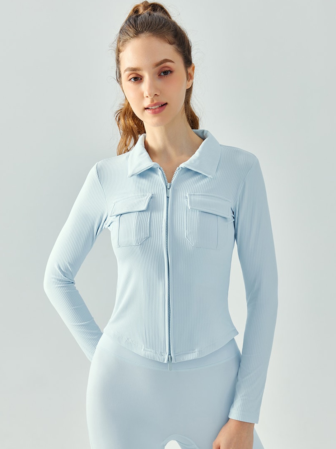 

JC Collection Lightweight Spread Collar Sporty Jacket, Blue