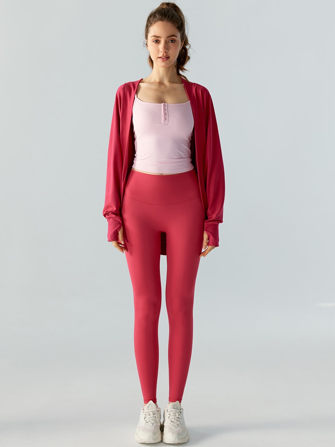 

JC Collection Lightweight Open Front Jacket, Pink