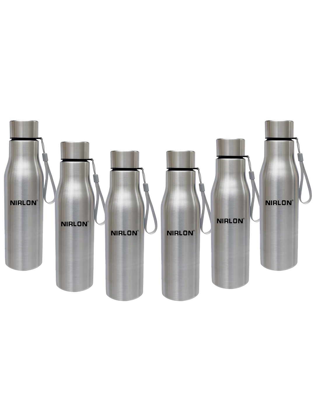 

NIRLON Silver-Toned 6 Pieces Stainless Steel Solid Water Bottle 1L
