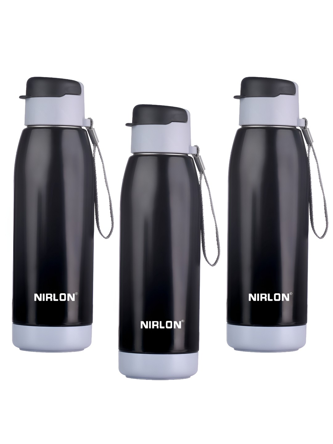 

NIRLON Black 3 Pieces Insulated Stainless Steel Water Bottle 750 ml