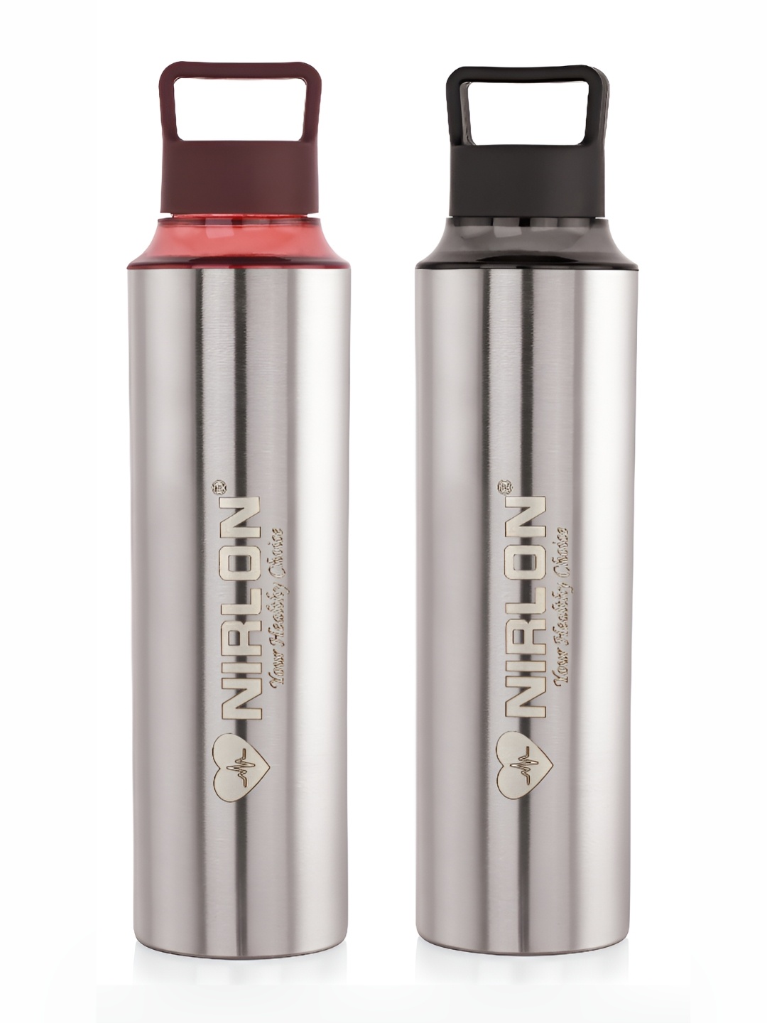 

NIRLON Eco Pur Silver-Toned 2 Pieces Stainless Steel Water Bottles 900 ml Each