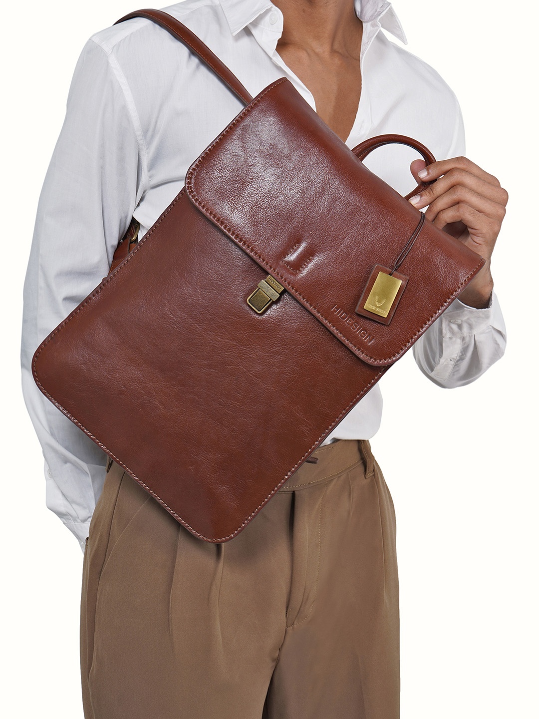 

Hidesign Unisex Malmo 02 Backpack, Tan