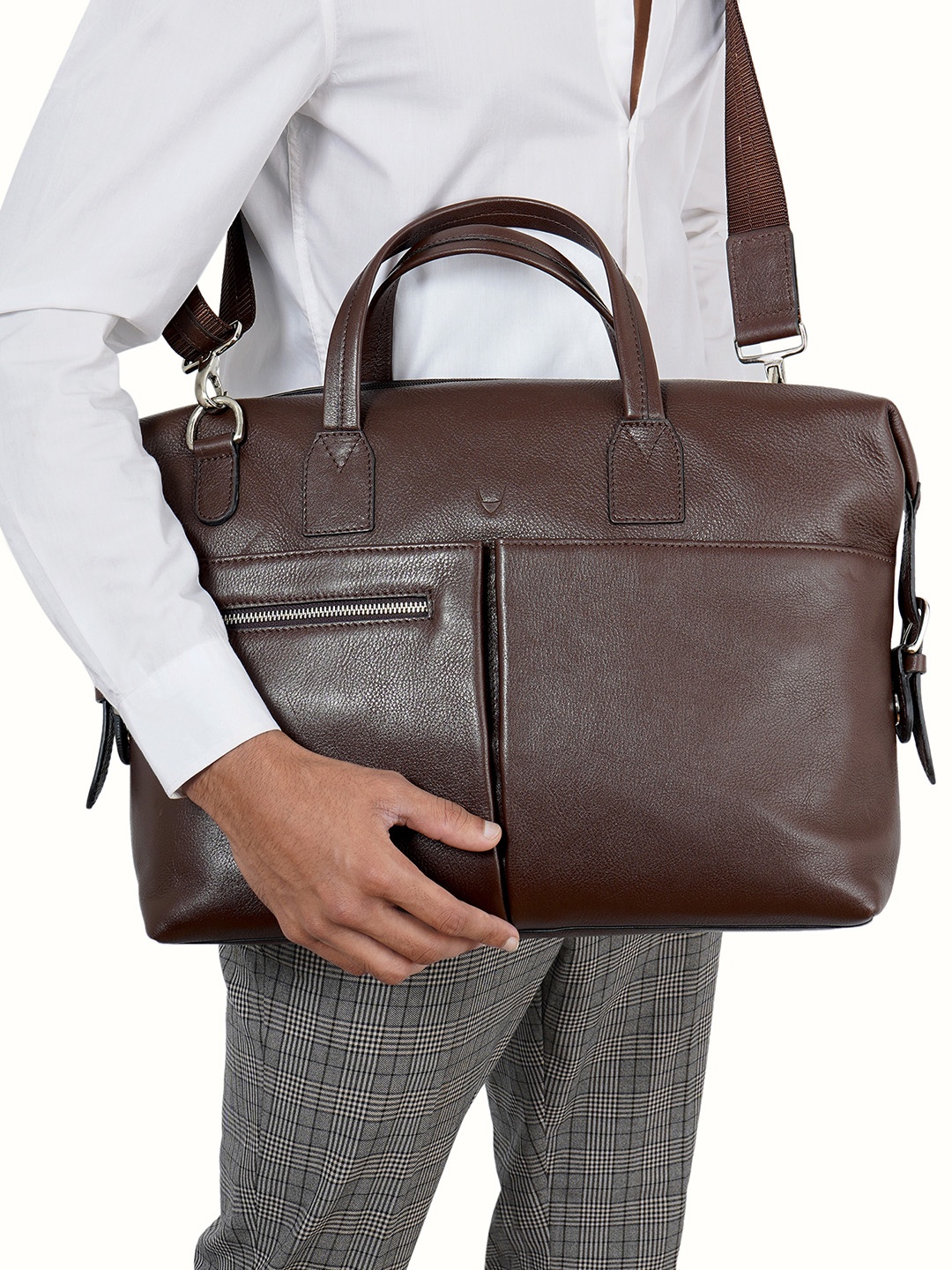 

Hidesign Unisex Akasaka 02 Large Briefcase, Brown