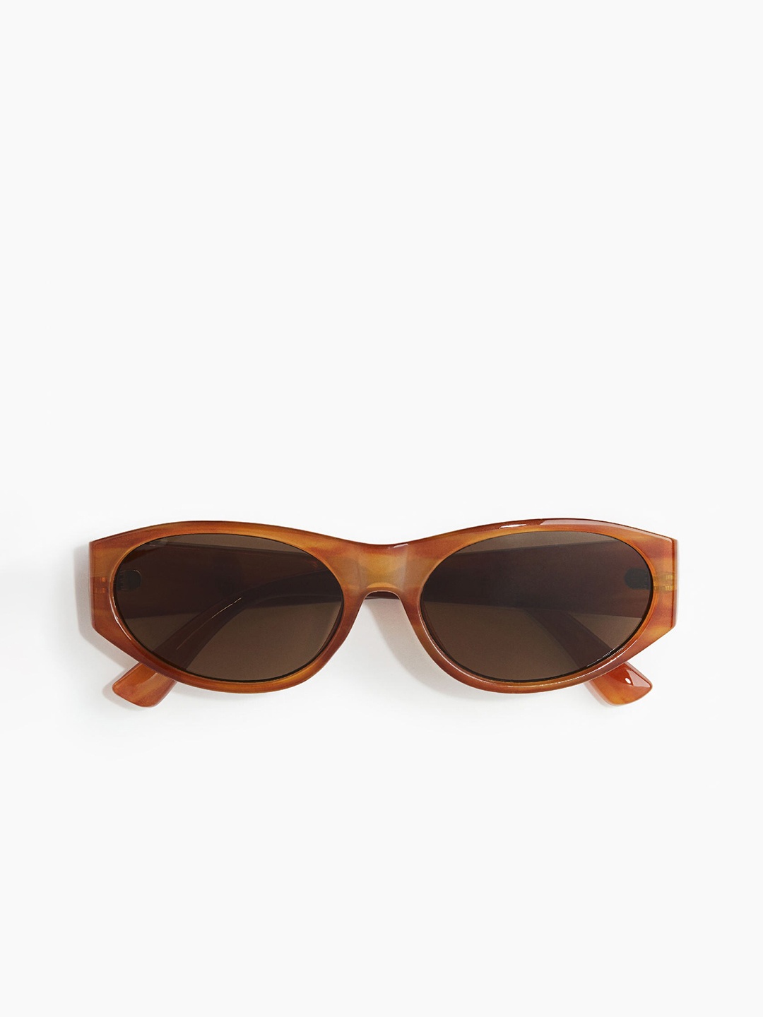

H&M Men Oval Sunglasses, Brown