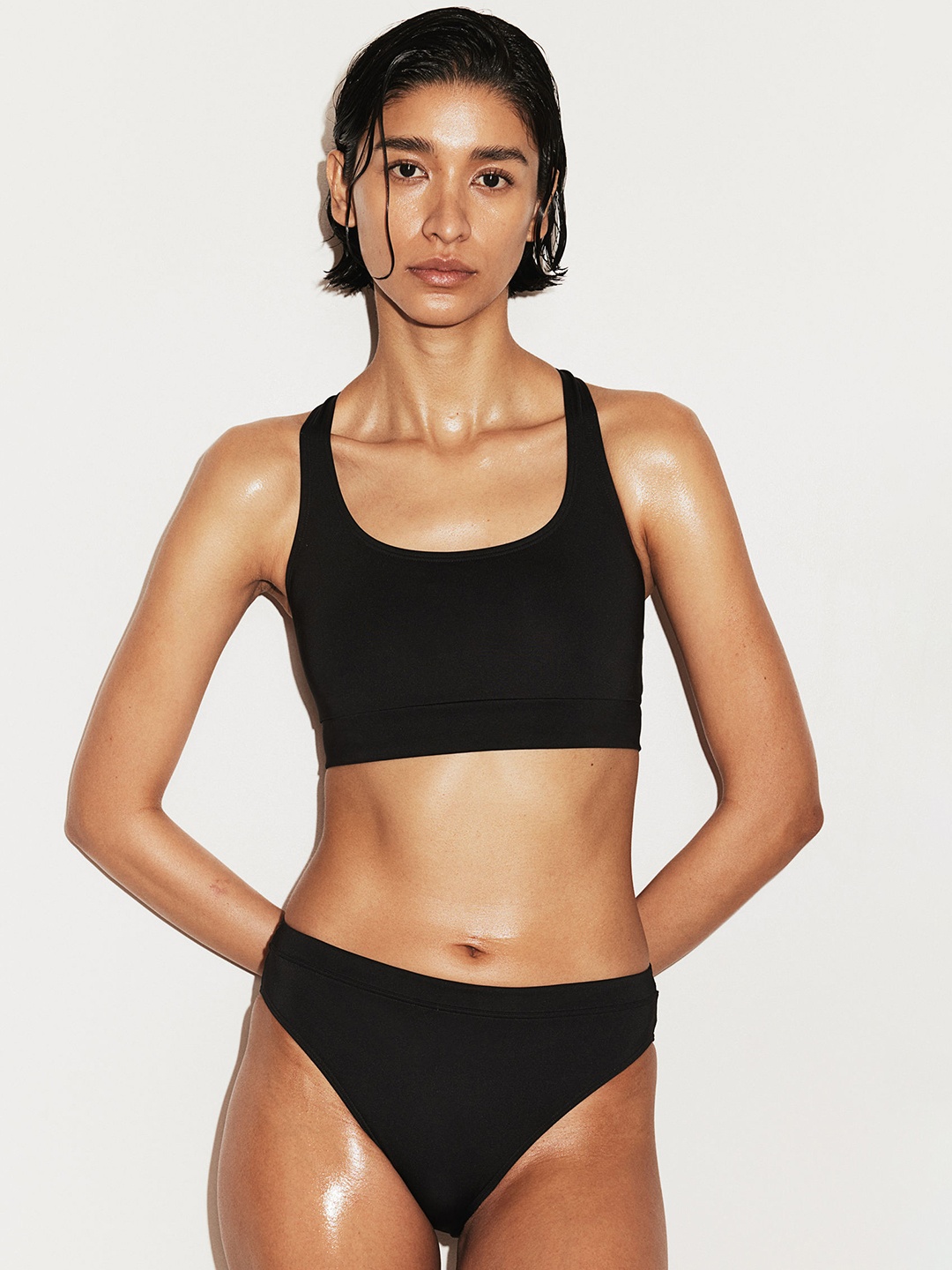 

H&M Sports Bikini Bottoms, Black