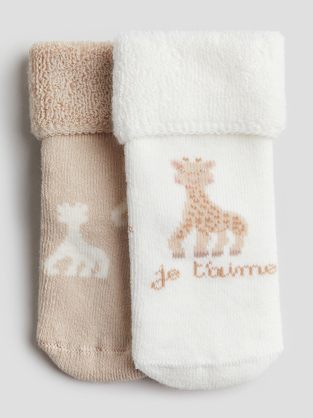 

H&M Infants Boys 2-Pack Terry Socks, White