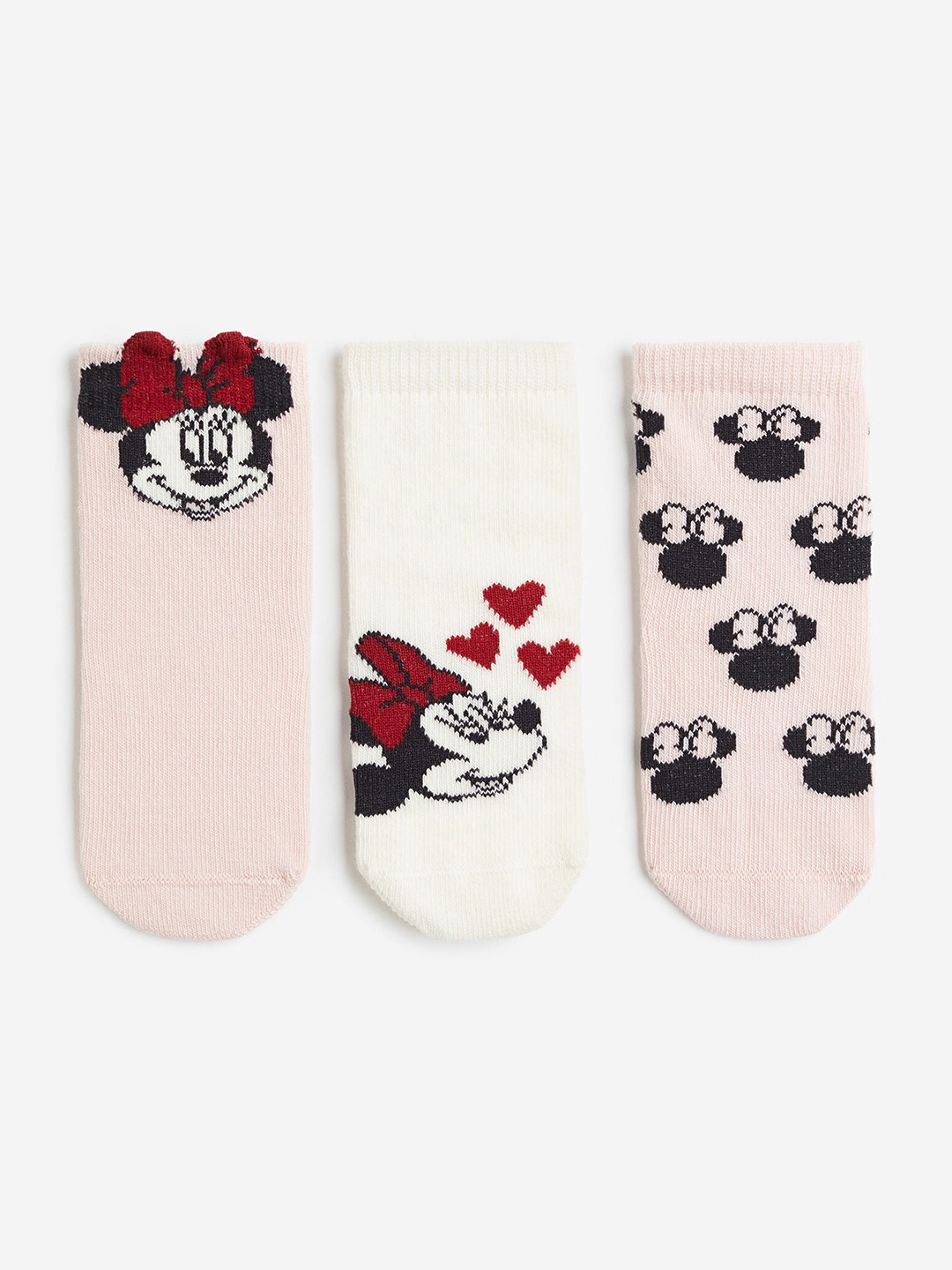 

H&M Boys 3-Pack Motif-Detail Socks, Pink