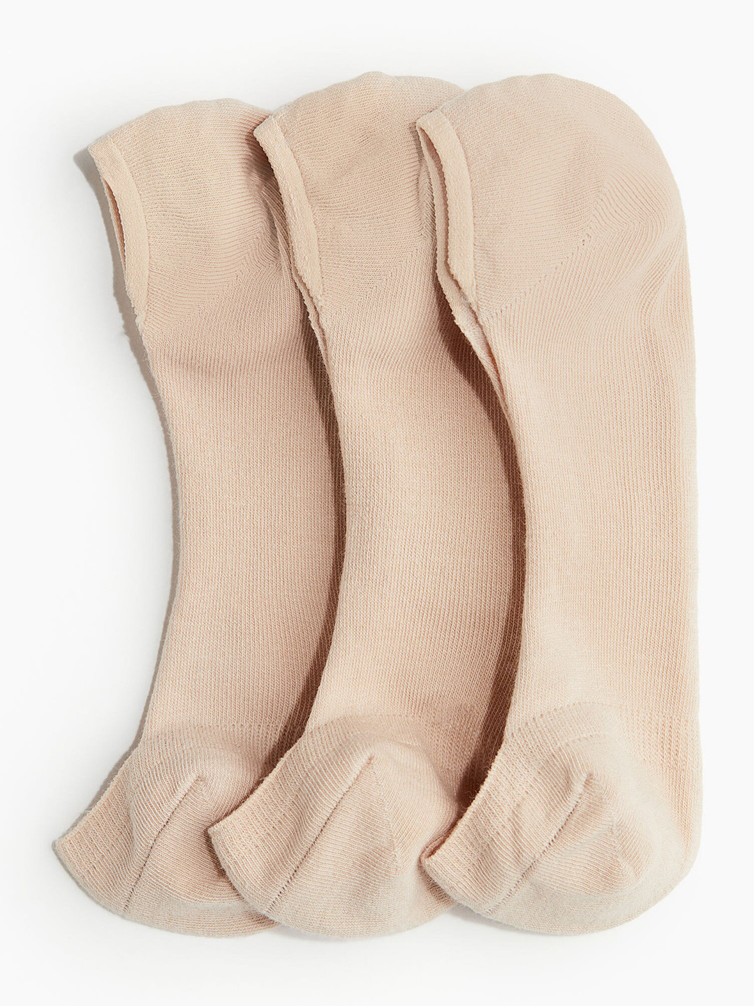 

H&M Women 3-Pack Liner Socks, Beige