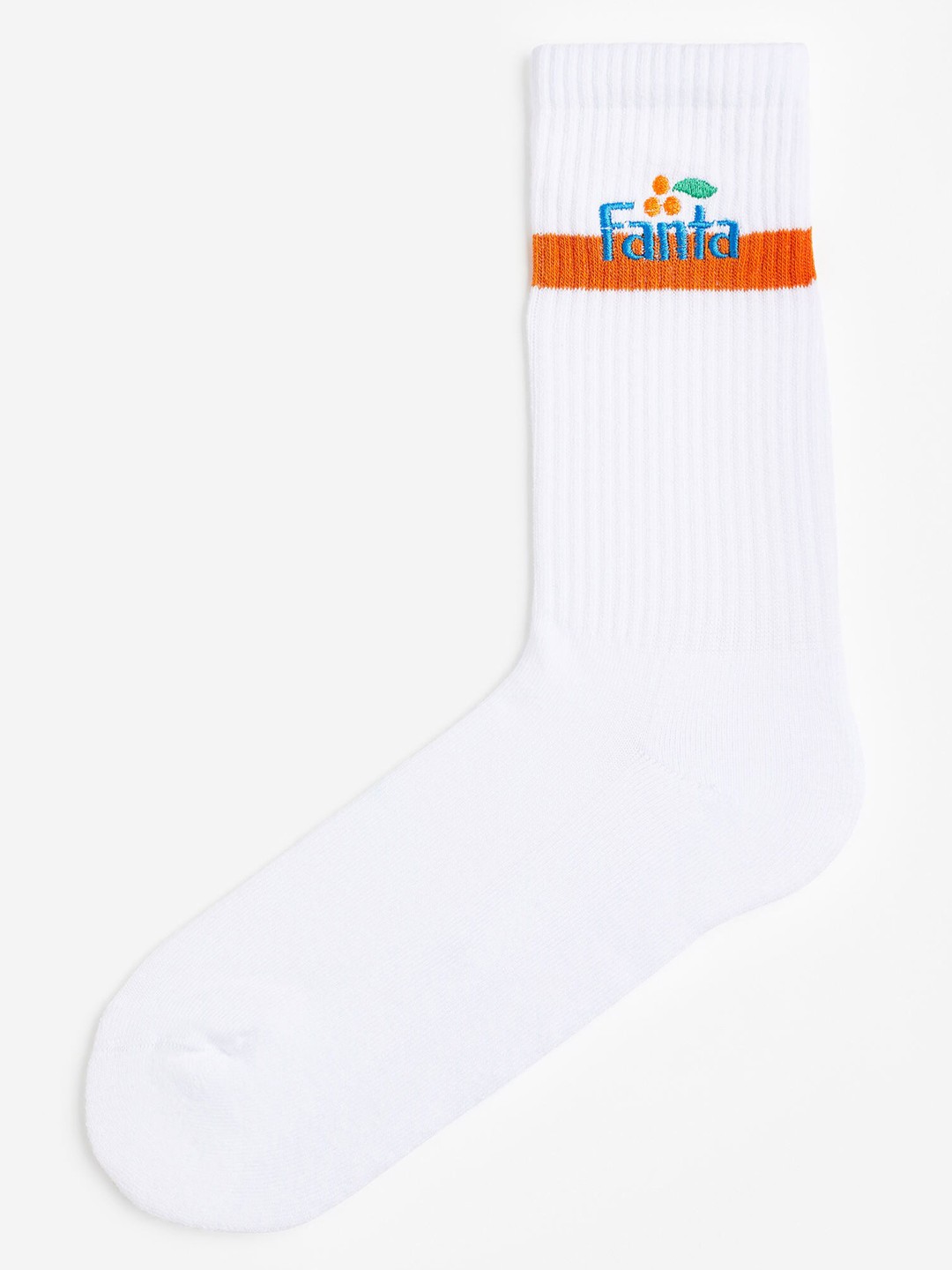 

H&M Men Motif-Detail Socks, White