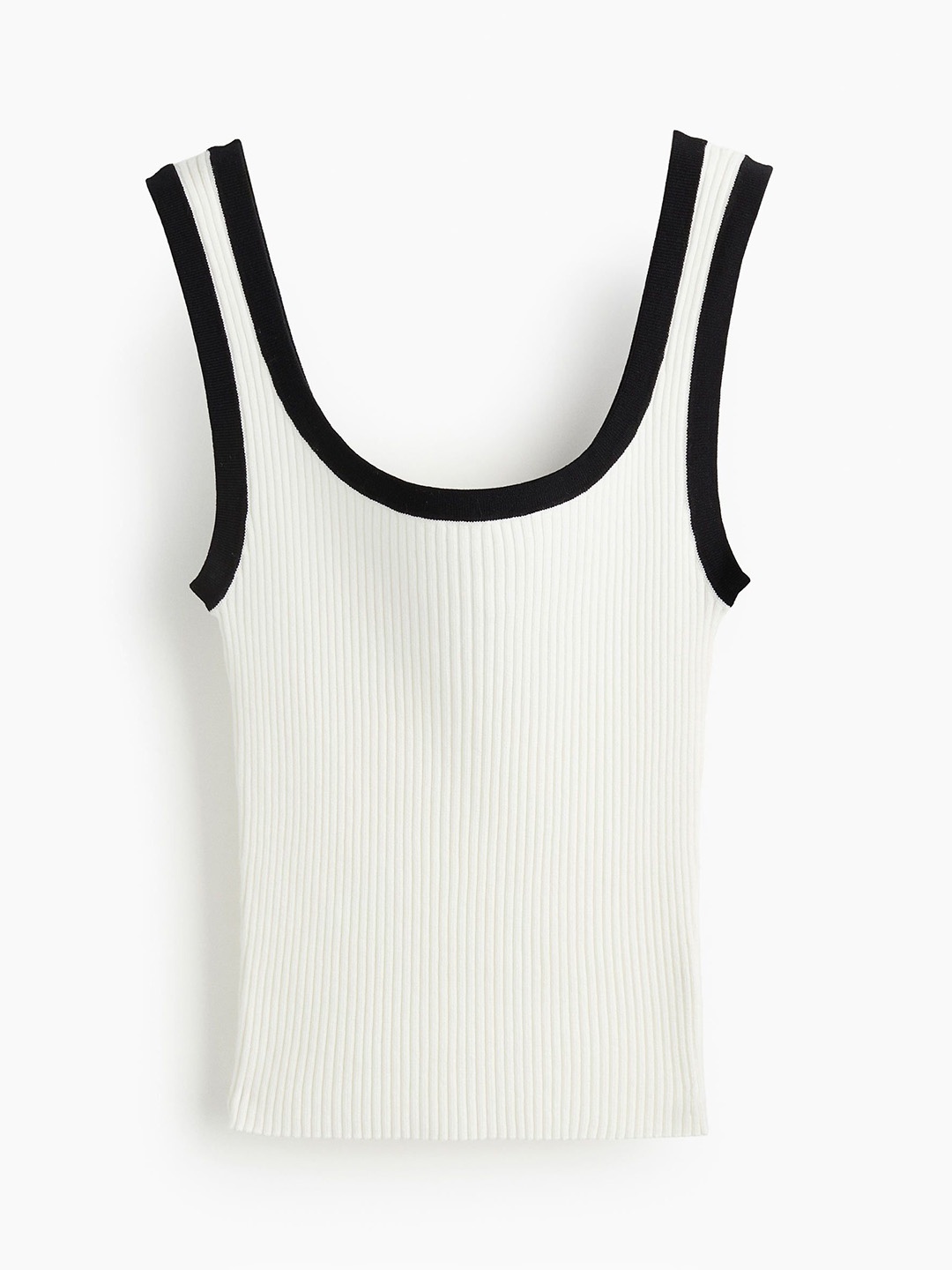 

H&M Rib-Knit Vest Top, White