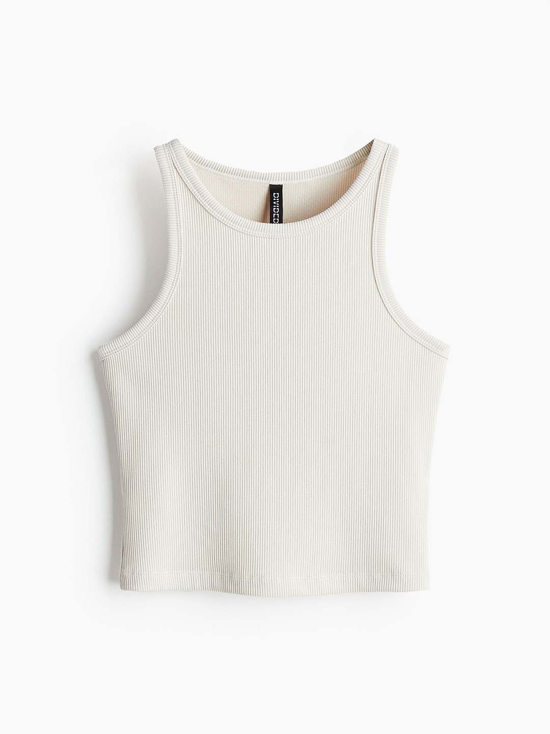 

H&M Ribbed Vest Top, Beige