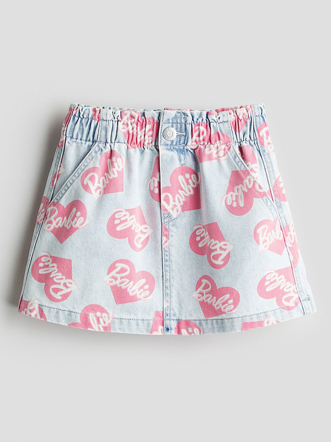 

H&M Girls Pure Cotton A-Line Denim Skirt, Blue