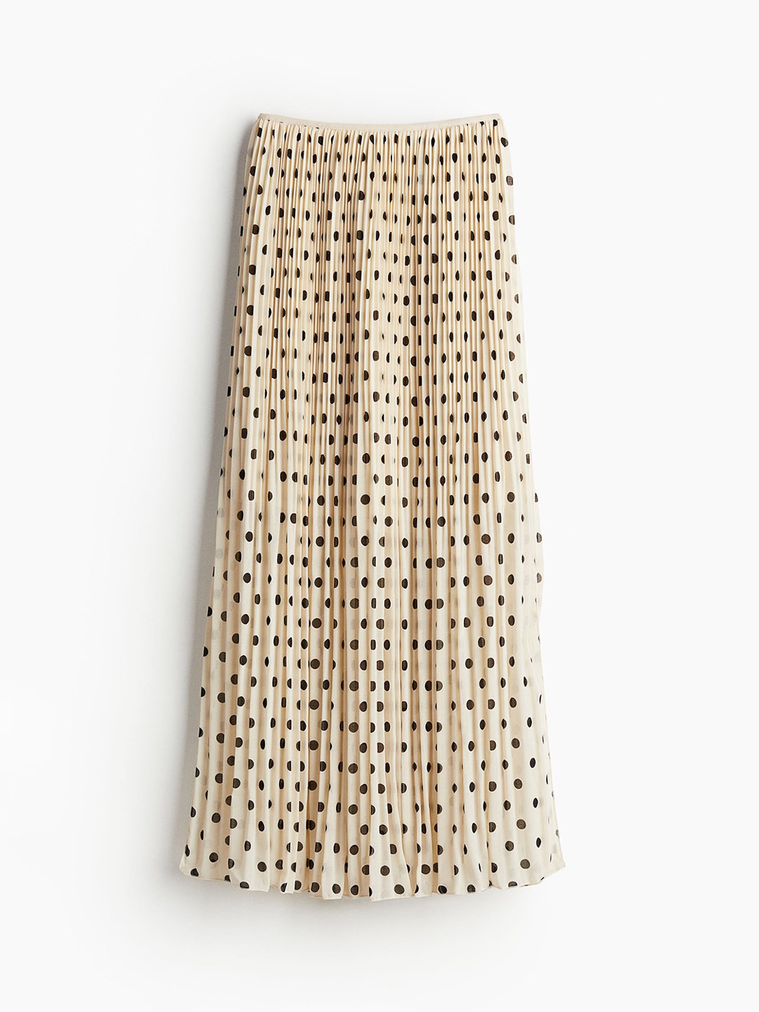 

H&M Women Pleated Chiffon Skirt, Beige