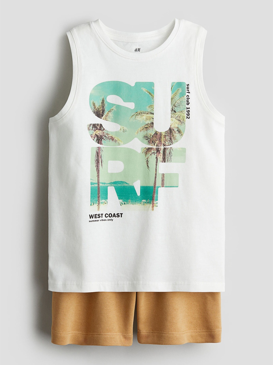 

H&M Boys 2-Piece Printed Set, White