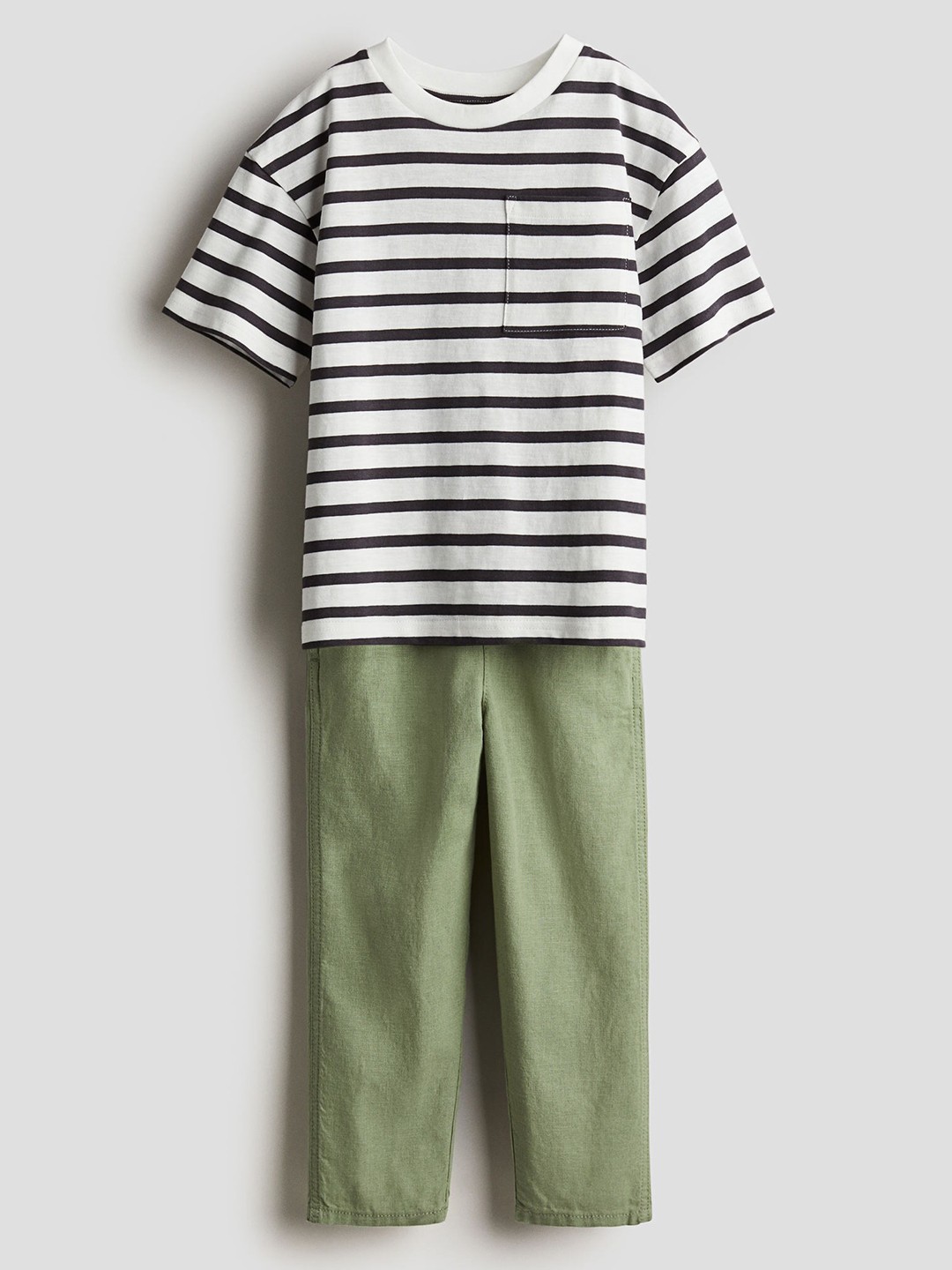 

H&M Boys Pure Cotton 2-Piece Set, White