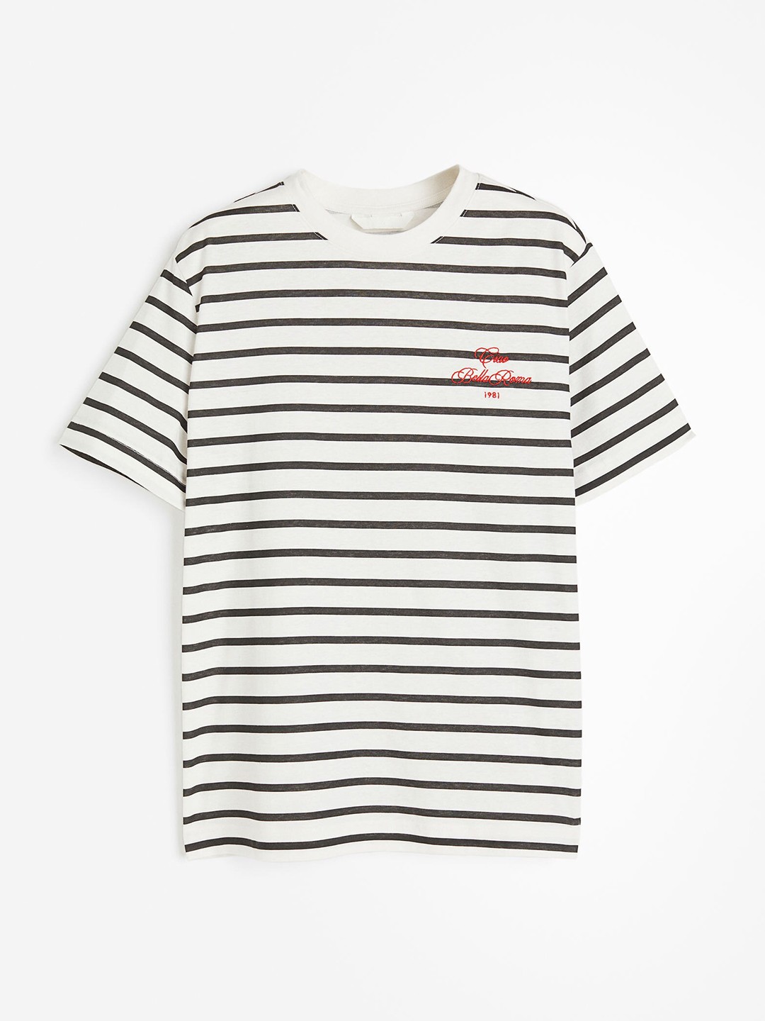 

H&M Women Pure Cotton Print-Motif T-shirt, White