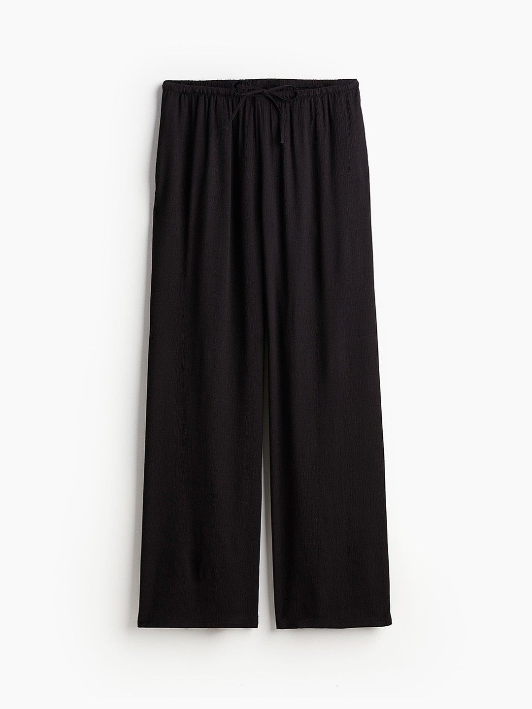 

H&M Women Crepe Pull-On Trousers, Black