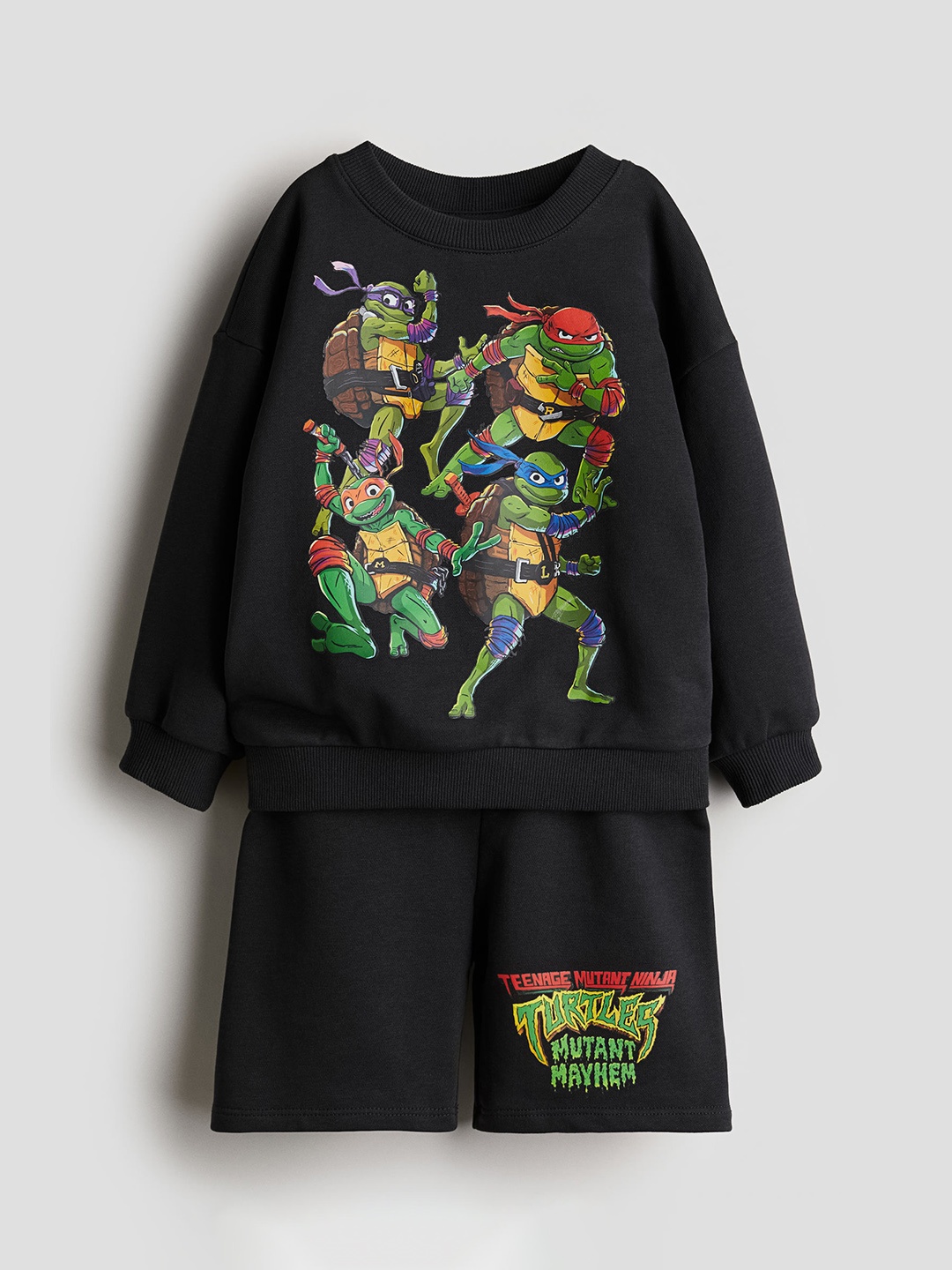 

H&M Boys 2-Piece Printed Sweatshirt Set, Black