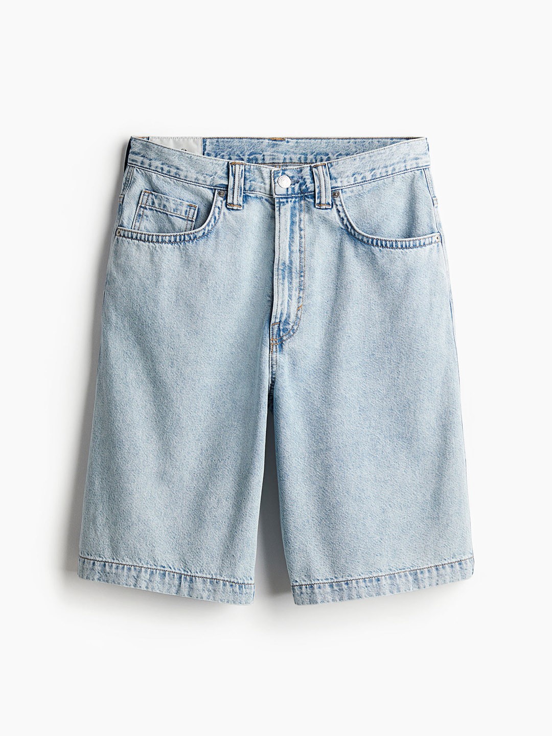 

H&M Men Pure Cotton Baggy Denim Shorts, Blue