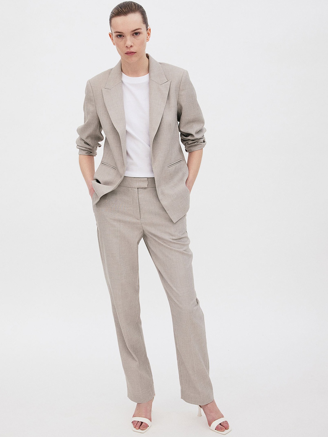 

H&M Fitted Blazer, Beige