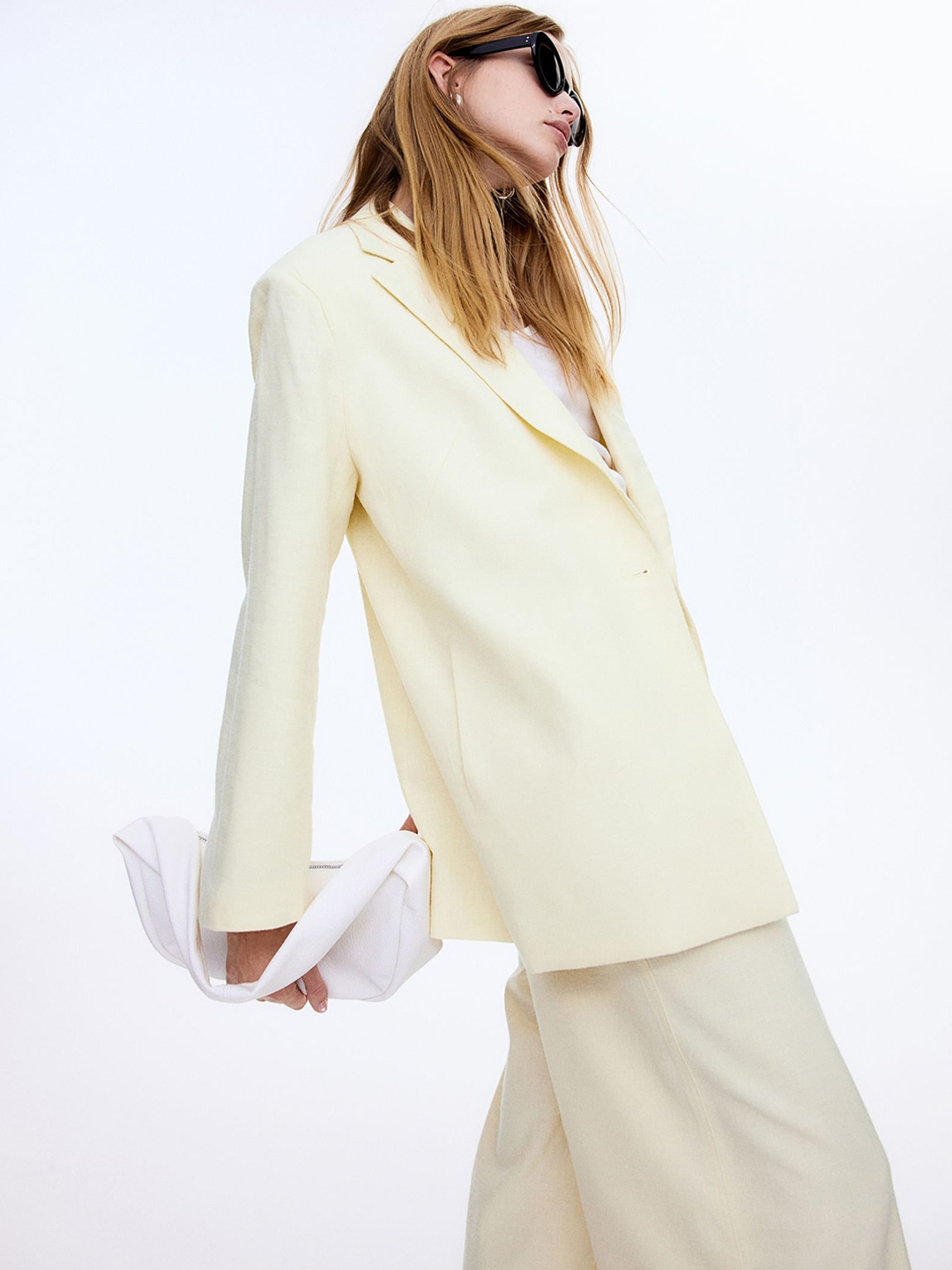 

H&M Single-Breasted Blazer, Yellow