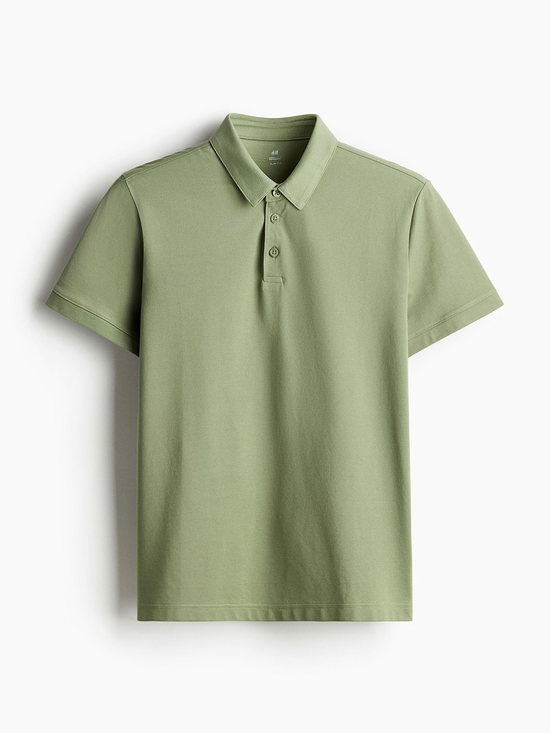 

H&M Men COOLMAX Slim Fit Polo Shirt, Olive