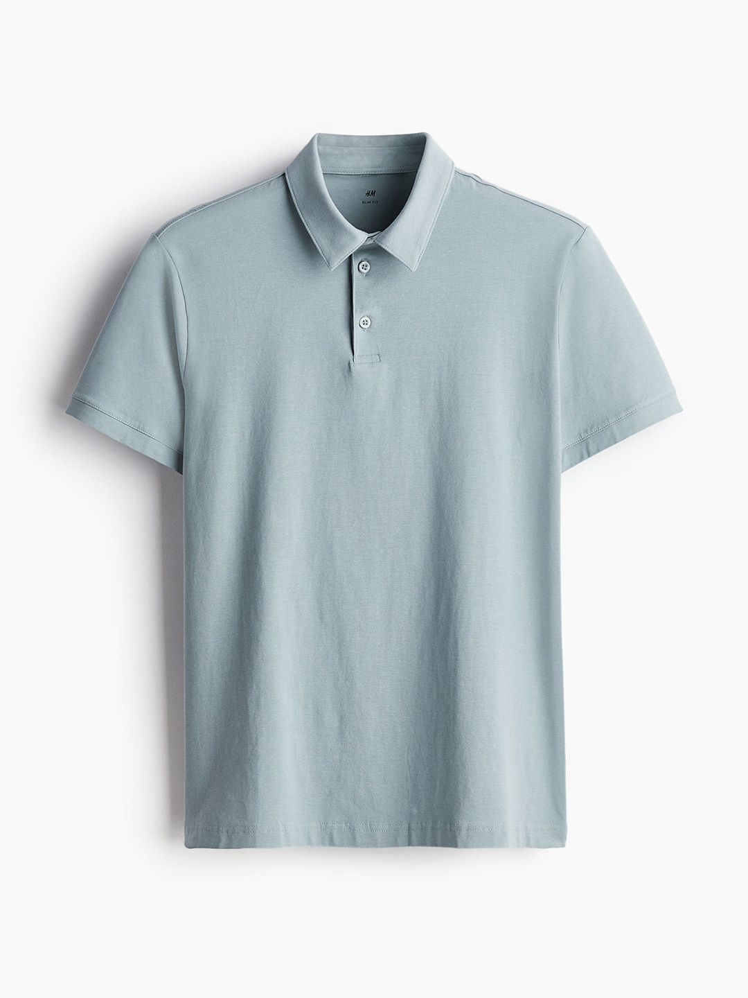 

H&M Men Slim Fit Polo Shirt, Turquoise blue
