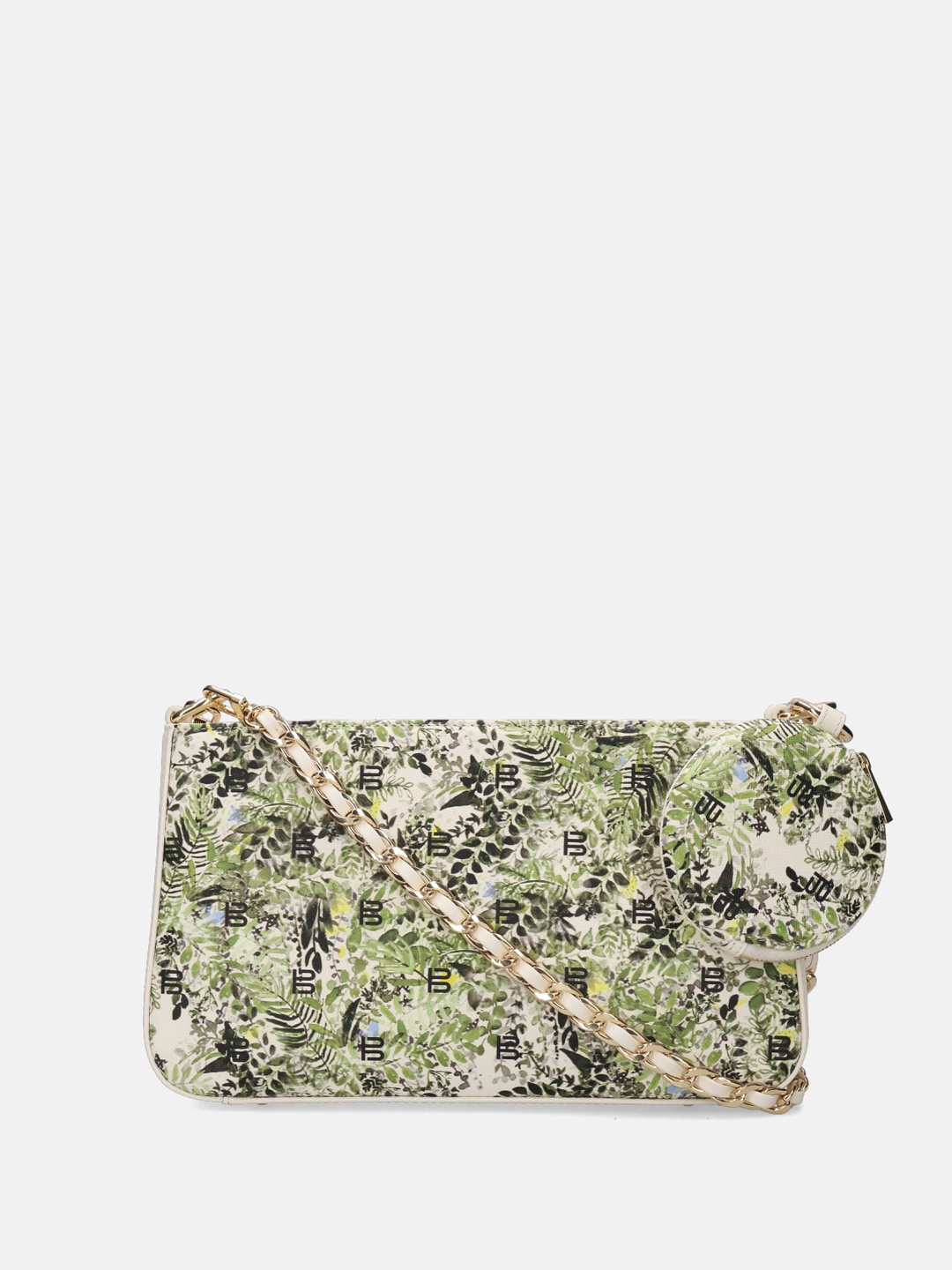 

BAGATT Campania Floral Printed Swagger Shoulder Bag, Green