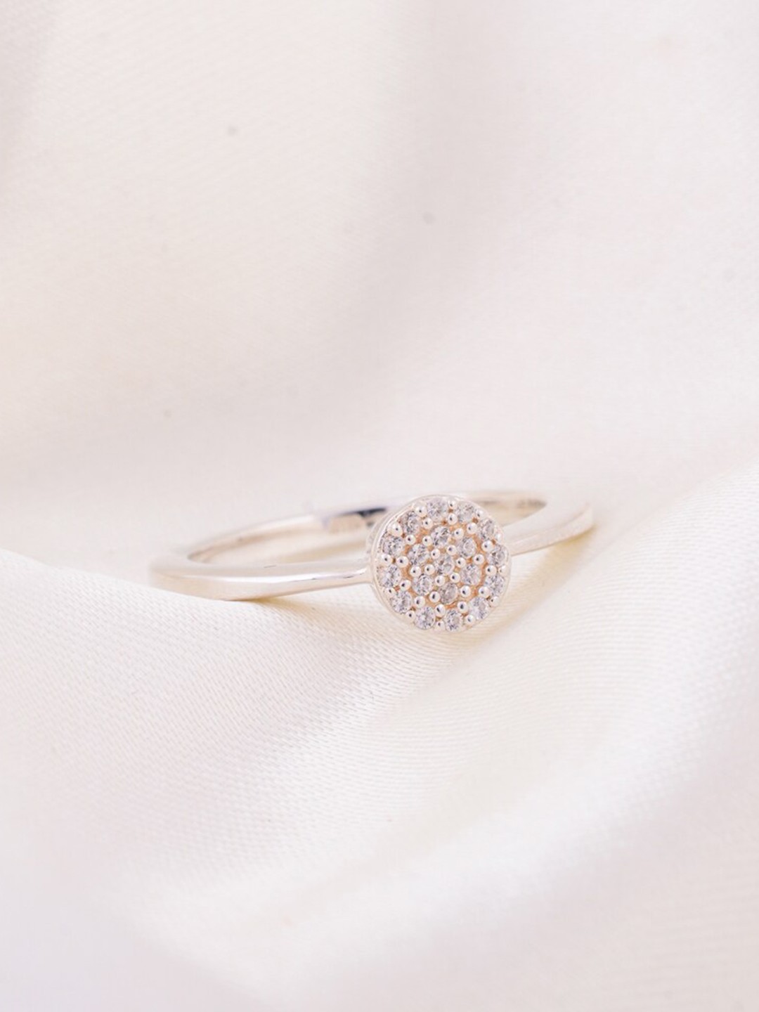 

HIFLYER JEWELS 925 Sterling Silver Zircon Gemstone Studded Ring