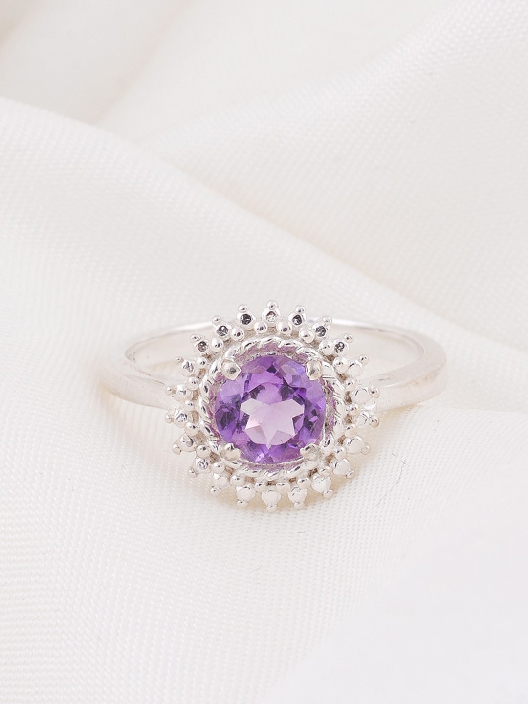 

HIFLYER JEWELS 925 Sterling Silver Stone Studded Finger Ring