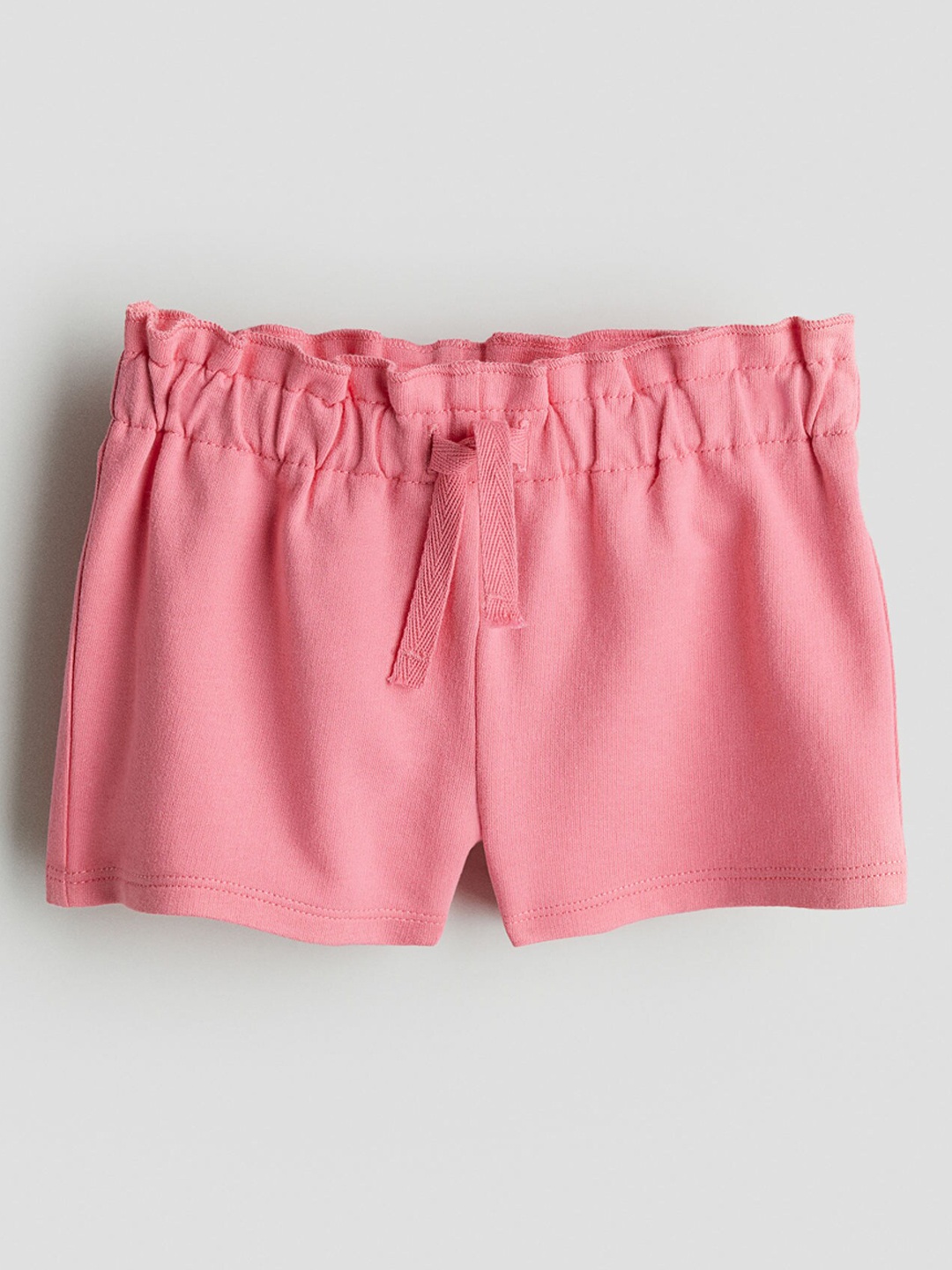 

H&M Girls Frill-Trimmed Cotton Shorts, Pink