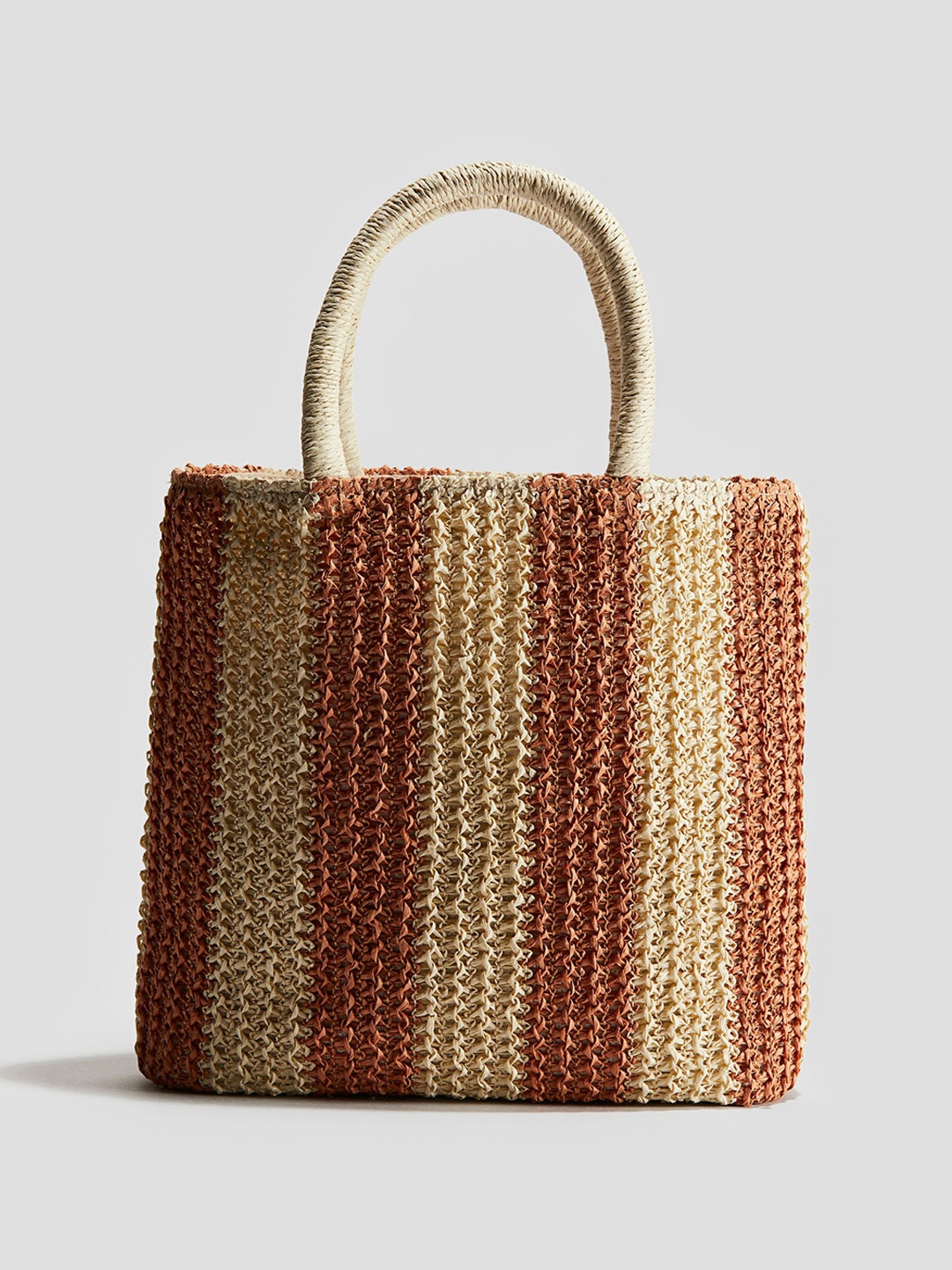 

H&M Straw Shopper, Beige