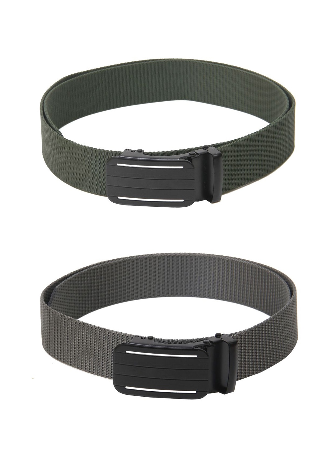 

Calvadoss Men Set of 2 Textured Belt, Green